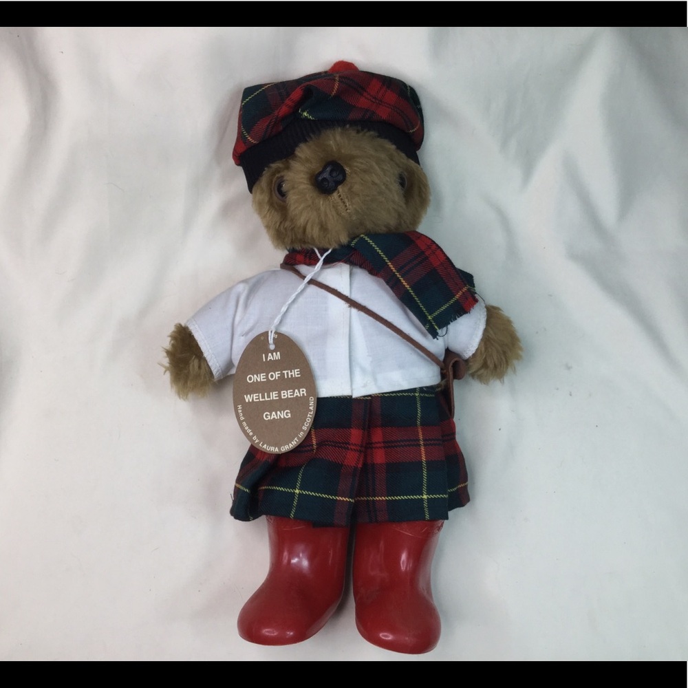Vintage Scottish Wellie Bear Gang Handmade Teddy